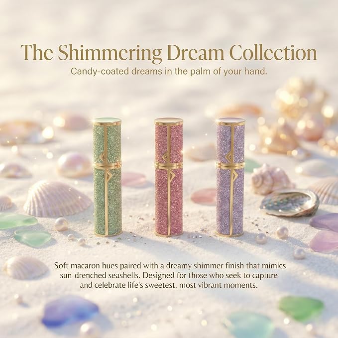 Glitter Travel Perfume Bottle Refillable With Case, Luxury Zinc Alloy Mini Perfume Atomizer for Women, Leak-Proof Purse Spray Bottle for Fragrance,Lovely Gift Set, TSA Approved 5ML 3 Pcs