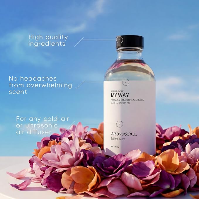 Hotel Diffuser Oil Inspired by My Way Scent - Premium Fragrance Oil for Ultrasonic and Waterless Diffuser - 120 mL, 4 fl oz