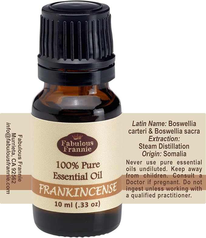 Fabulous Frannie Skin Care Pure Essential Oil Set Come with Lavender Bulgarian, Frankincense, Rejuvenate Blend 10ml (Pack of 3)