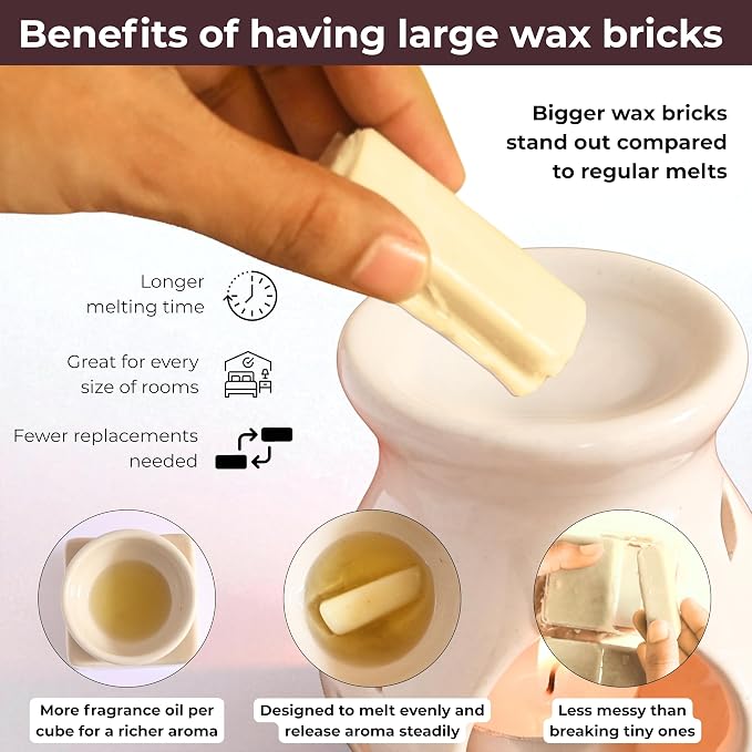 TRUMIRI French Vanilla Scented Wax Melts - Made with Non Toxic Soy Wax and Essential Oils - Long Lasting Strong Scent Pet Safe Candle Wax Cubes Tarts for Warmers - Fall Christmas