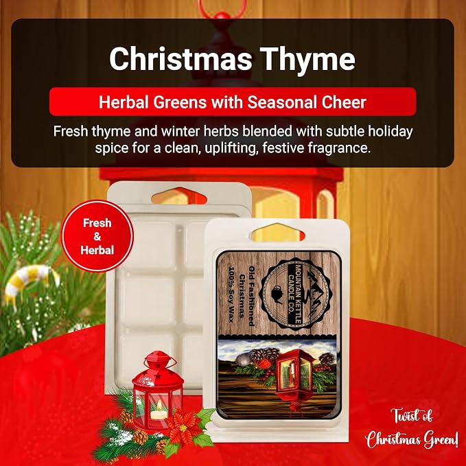 Wax Melts (Pack of 5) | HandPoured Soy Wax | Scent for Warmers | Made with Natural Oils | Eggnog, Christmas Thyme, Balsam Cedar, Bayberry Cinnamon, Gingerbread