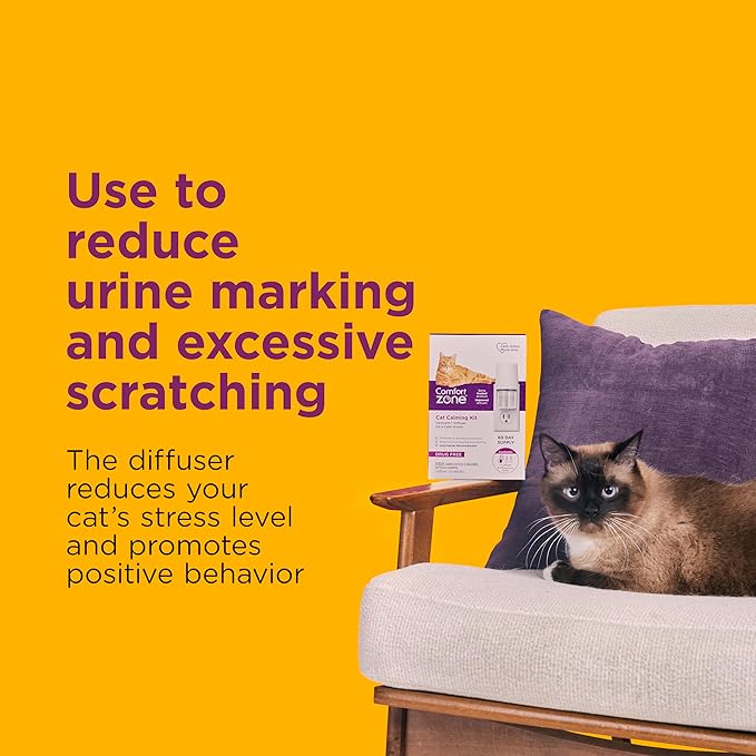 COMFORT ZONE Multi Cat Calming Diffuser Refill, 3 Pack - Cat Calming Pheromone Refills Help Reduce Anxiety, Stress, Scratching, Urine Marking, Multi-Cat Aggression, (30-Day Refills, 90-Day Supply)