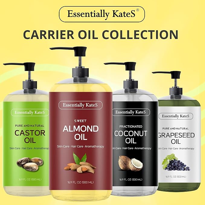 Essentially KateS Sweet Almond Oil 16.9 fl oz - 100% Pure and Natural and Cold Pressed
