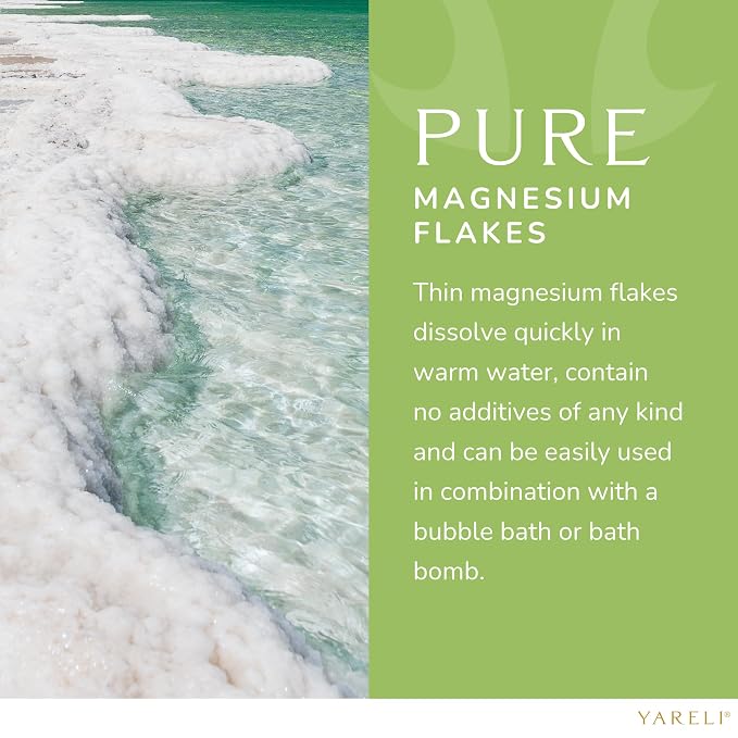 Yareli Magnesium Flakes, 15lb Eucalyptus, Dead Sea Bath Soak, Alternative to Epsom Salt