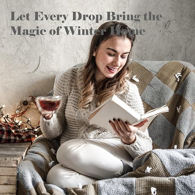 AmaKane Winter Fragrance Oil, Holiday Diffuser Oil Scents, Candle Scents for Candle Making, Soap Making Scents, Oud Vanille, Frosted Fir, Leather Almond and More Essential Oils 6x10ml