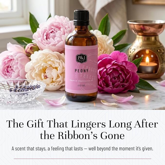P&J Trading Fragrance Oil | Peony Oil 100ml - Candle Scents for Candle Making, Freshie Scents, Soap Making Supplies, Diffuser Oil Scents