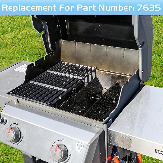 7635 Flavorizer Bars for Weber Spirit GS4 200 Series Gas Grill Parts Flame Guards Replacement Spirit 2 E210 S210 E215 E220 S220 Heat Deflector 15.3" Porcelain Stainless Steel