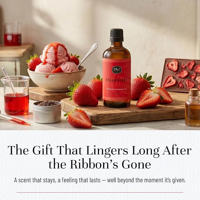 P&J Trading Fragrance Oil | Strawberry Oil 100ml - Candle Scents for Candle Making, Freshie Scents, Soap Making Supplies, Diffuser Oil Scents
