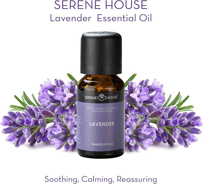 Serene House Apothecary Aromatherapy Essential Oil Collection for Diffusers - Scents to Promote Relaxation and Positivity, 100% Natural, Water Compatible for Home Use - Gift Set of 3, 15ml Bottles