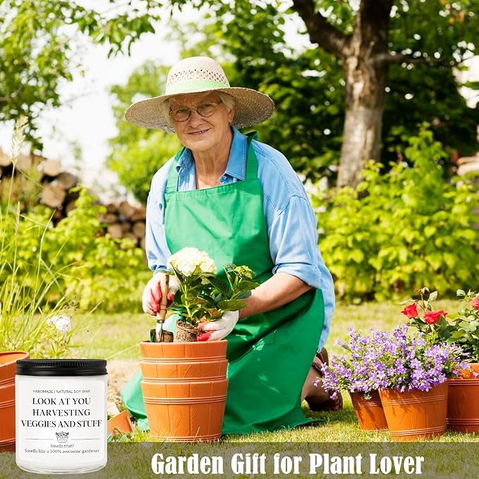 Gardening Gifts for Women - Funny Garden Gift Ideas for Plant Lover, Scented Candle Best Present for Gardeners, Plant Mom, Unique Birthday Cool Gifts for Mom, Friend, Wife, Her