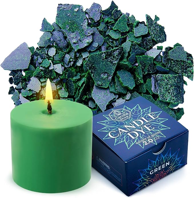 Green Candle Dye 2oz for Soy Candle Making – Highly Concentrated Candle Wax Dyes – Candle Shop Premium Color Dye Chips for Soy Wax, Beeswax, Paraffin