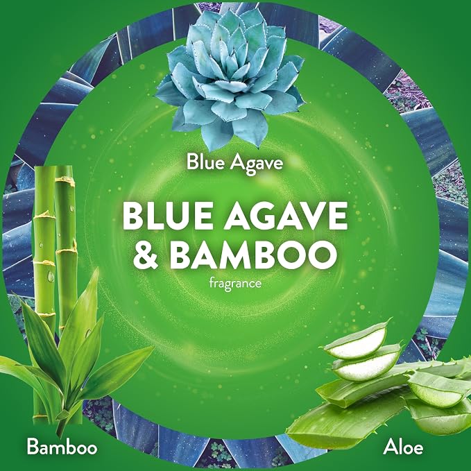 Air Wick Plug in Scented Oil Refill, 2 ct, Blue Agave and Bamboo, Air Freshener, Essential Oils