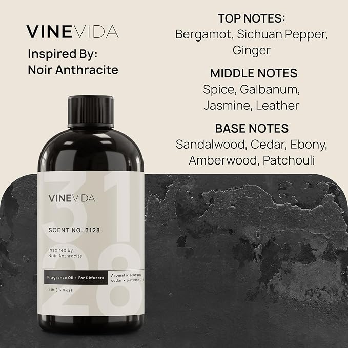 VINEVIDA [16 Oz] Inspired by: Noir Anthracite; Diffuser Oil Refill | Premium Scent Diffuser Oil for Home | Non-Toxic Fragrance
