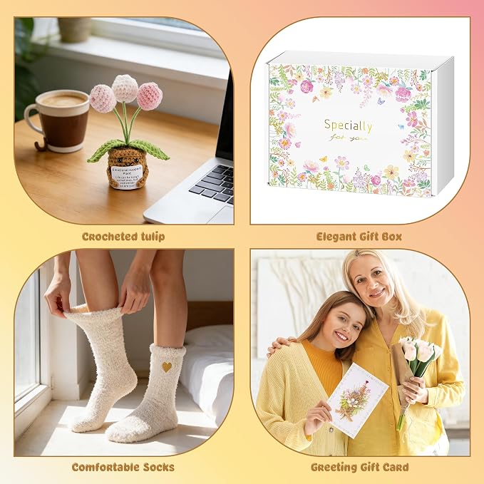8 PCS Self Care Gifts for Women, Spa Gift Basket Care Package with Blanket, Glass Cup, Candle & Socks, Thinking of You Birthday Relaxation Gifts for Mom Sister Friend Wife Teacher Her