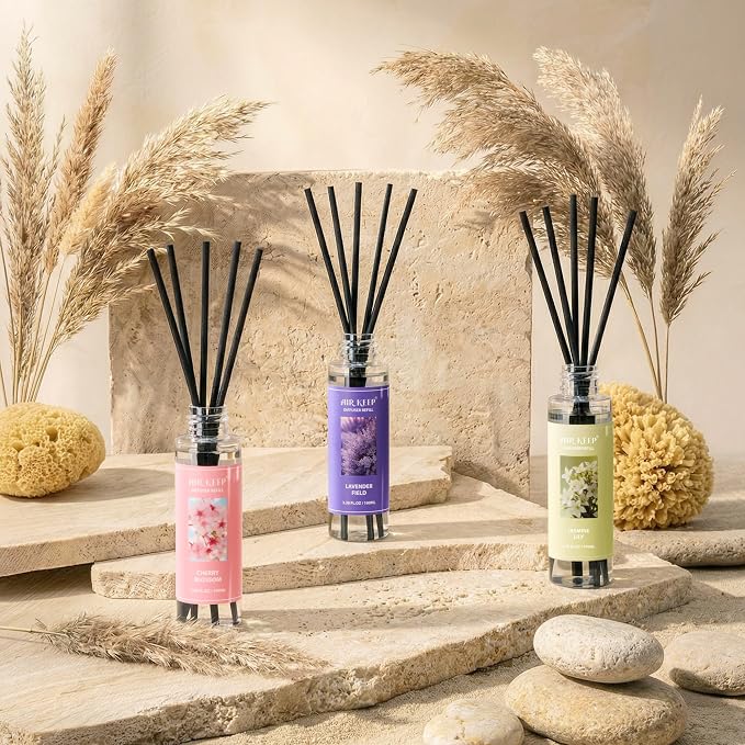 Airkeep Reed Diffuser Oil Refill/Cherry Blossom/3.38 oz/1 Pack/Air Freshener & Aromatherapy Essential Oil Blend for Home Fragrance – Scented Refill Oil for Bathroom, Bedroom & Home Decor