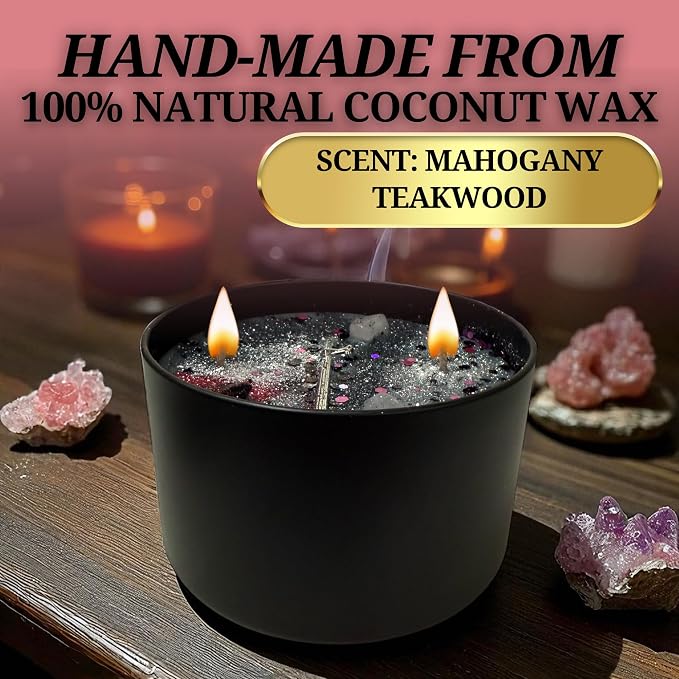 Protection Spell Candle | Coconut Wax Candle | Negativity, Psychic Attacks & Evil Intentions | Wiccan Pagan Hoodoo Conjure (14 oz)