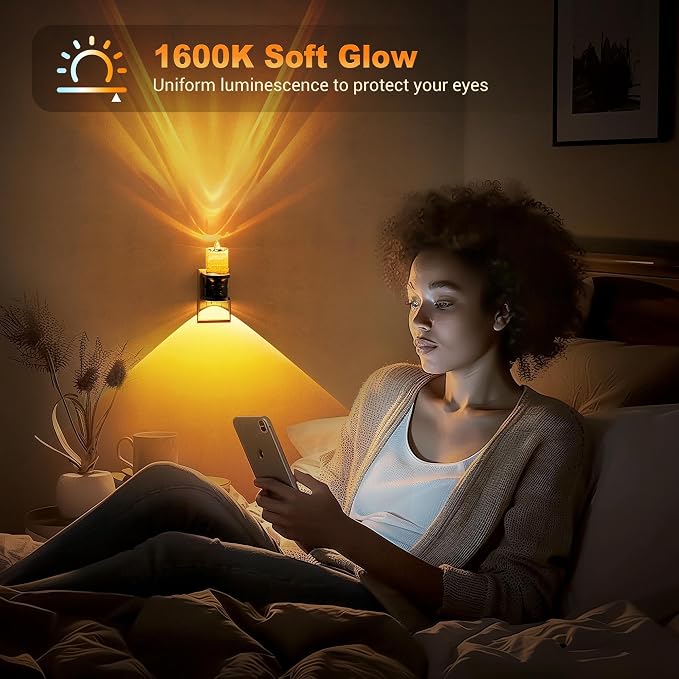 JandCase Night Light, Candle Amber Night Lights Plug into Wall, Flameless Flickering Candle Nightlight, 0-100LM Dimmable LED Nightlights, Dusk to Dawn Sensor Decorative nite light for Bathroom, 1 Pack