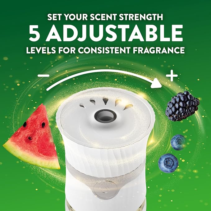 Air Wick Plug-In Scented Oil Refills, 4 Count, Fresh Watermelon & Berries, Air Freshener, Essential Oils