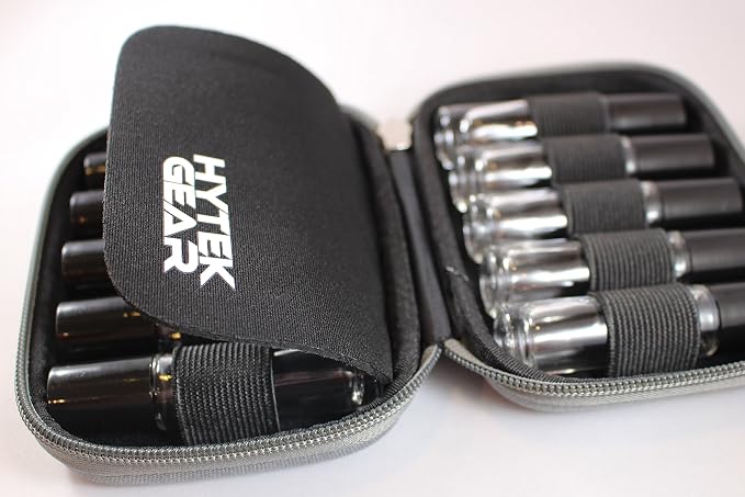 Essential Oil Carrying Case Holds 10 Bottles Perfect for Roller Bottles 5ml - 10ml Multiple Colors! (1 Pack, Gray)