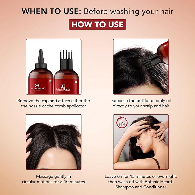 Botanic Hearth 100% Pure Korean Ginseng Oil For Hair Growth & Hair Treatment Oils 6.7 Fl Oz | Infused with coconut Oil | Hair Oil Repairs Dry Damaged Hair, Strengthening, Healthier | All Hair Types