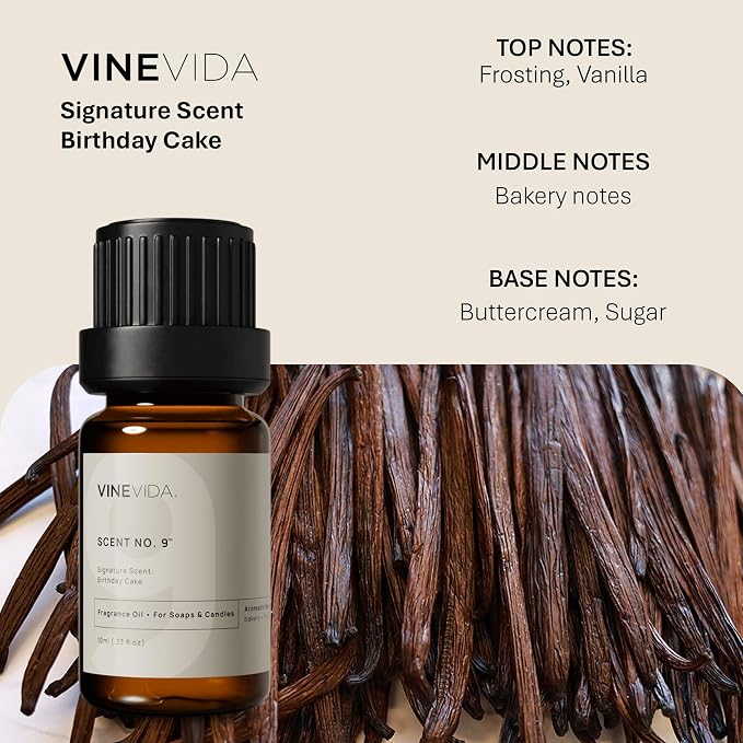 VINEVIDA [0.33oz] Scent No.9 Natural Fragrance Oil - USA Made - for Candle & Soap Making