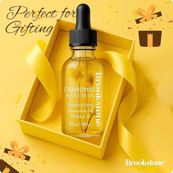 Brookstone Chamomile Multi-Use Essential Oil - Soothing Skin Oil for Sensitive Skin & Relaxation