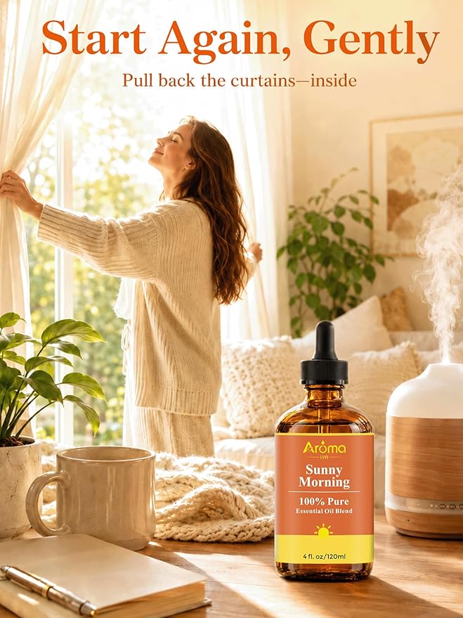 Sunny Morning — A 100% Pure Essential Oil Blend Citrus-Bright Blend that Makes Your Space Feel Like You Just Opened the Curtains, Essential Oils for Diffusers for Home