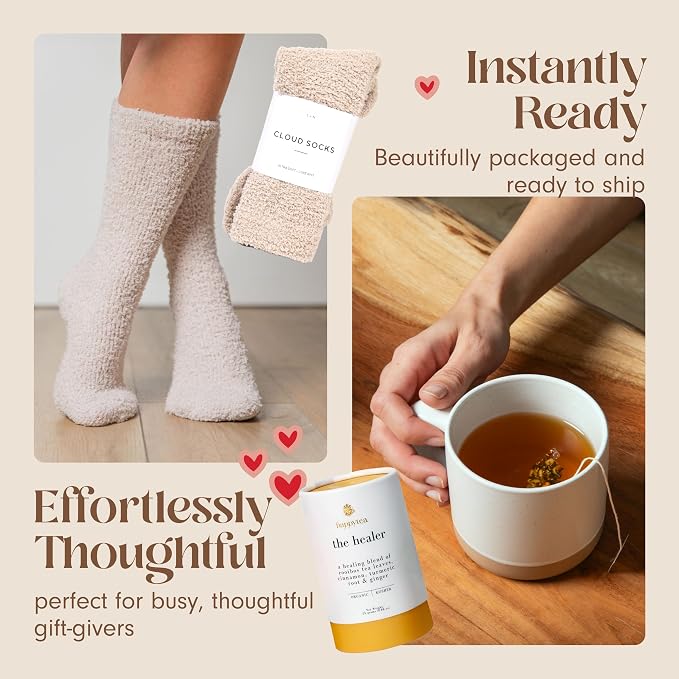 Unboxme Comfort Care Package - Get Well Soon Gift Basket for Women with Cozy Socks & Tea