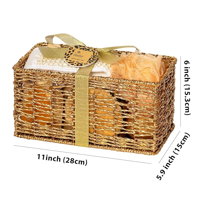 Gifts for Women, Honey Almond 32 Pcs Bath & Body Gift Basket for Women, Hydrating Face Skin Care Kit, Home Spa Basket Gifts Set, Self-Care Relaxation Set, Birthday, Christmas, Valentines, Anniversary
