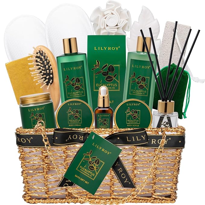 Spa Skin Care Gifts Set - 18Pcs Luxurious Spa Gift Baskets for Women & Men