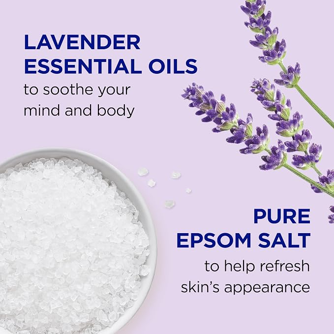 Dr Teal's Body Wash with Pure Epsom Salt, Soothe & Sleep with Lavender, 24 fl oz (Pack of 4)
