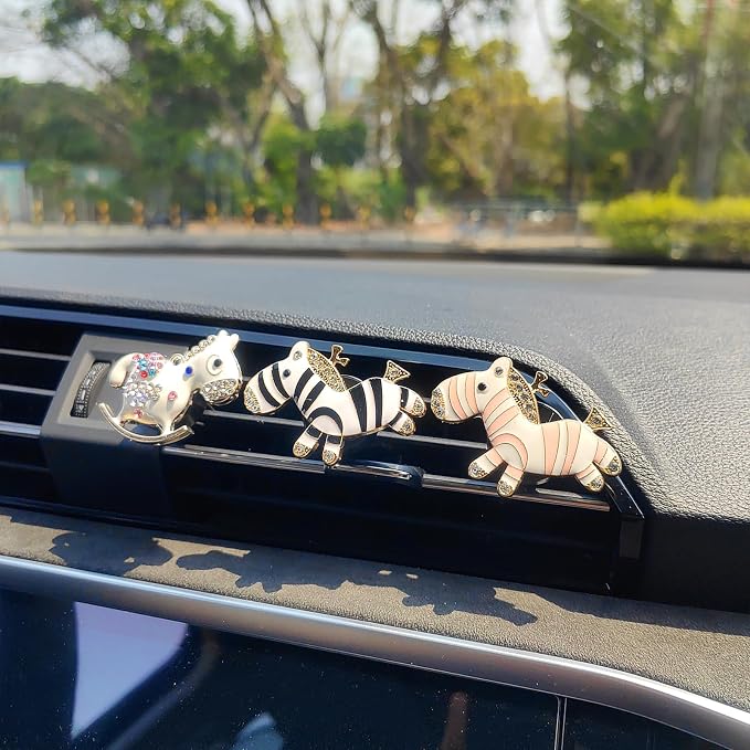 Bling Car Air Freshener Vent Clips, Cute Diffuser Vent Clip Decoration, Unique Car Accessories for Women and Men