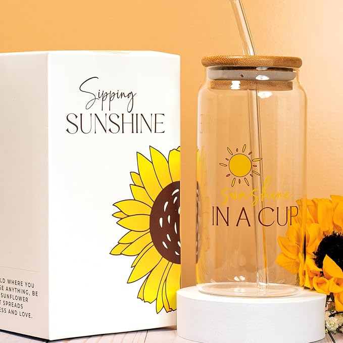 The Love Crate Co Sunflower Gifts for Women, Sunshine Gift Box | Thoughtfully Curated Gift Experience