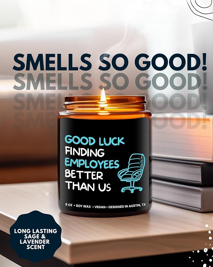 Funny Boss Men Candle, Boss Gifts for Men, Best Supervisor Presents, National Bosses Day Presents, Unique Gift for Manager, Ideal Birthday Present, Christmas, Gift-Ready