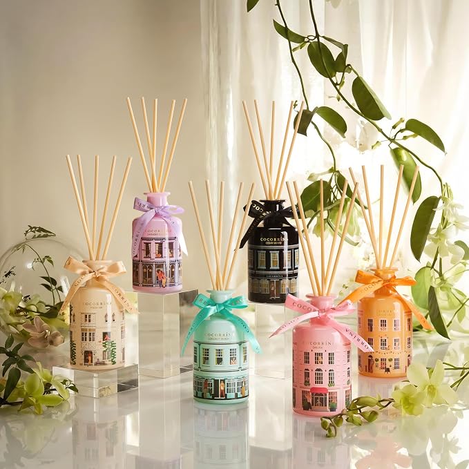 Reed Diffuser for Home - Sakura 6.76 fl oz Diffuser with Sticks, Home Fragrance for Bathroom Shelf Decor, Bedroom & Guest Room