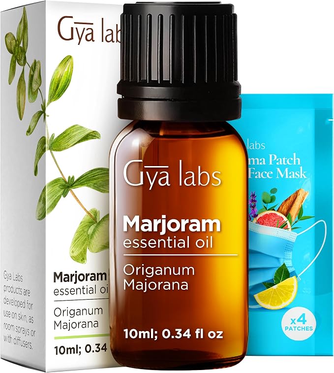 100% Pure Marjoram Essential Oil - 0.34 Fl Oz - Marjoram Oil for Hair, Skin, Diffuser, Aromatherapy & DIY Candle Making Scent