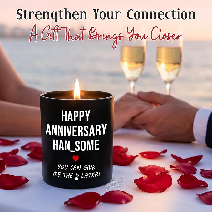 GAUDORA Funny Gifts for Him - Long Lasting Vanilla Lavender Scented Candle 10oz - 1 Year 10 Year 30th 50th Anniversary Wedding Gifts for Men Husband Him Boyfriend from Her Girlfriend Wife