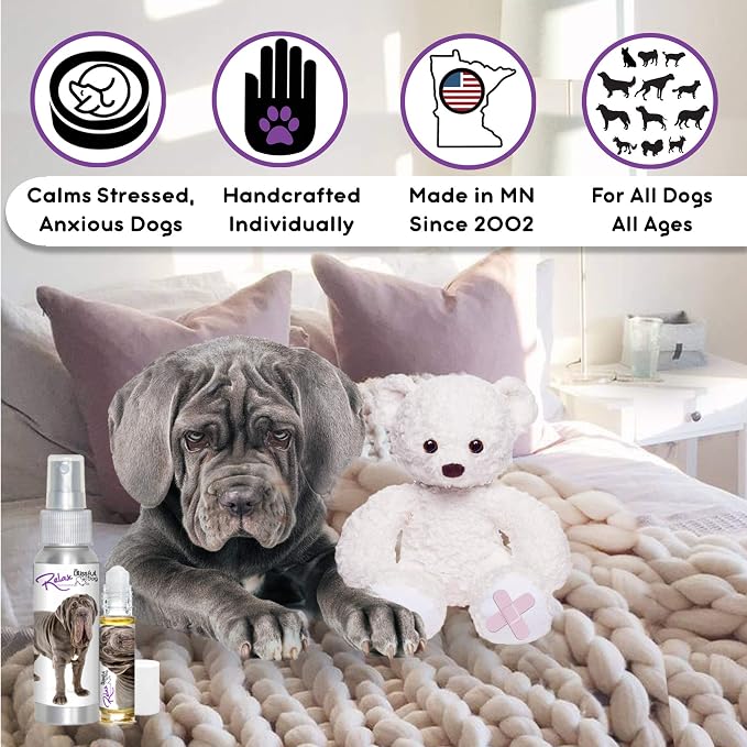 The Blissful Dog Neopolitan Mastiff Relax Roll-ON Aromatherapy for Dogs - Anxiety Relief for Dogs