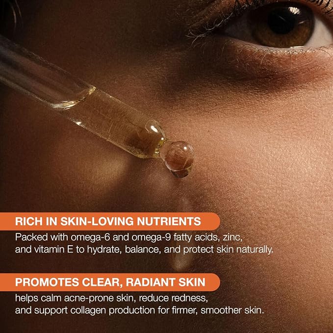 100% Pure Virgin Pumpkin Seed Oil Cold Pressed Unrefined Carrier Oil for Hair Growth Support Scalp Massage Glowing Skin, Rich in Omega 3, 6 & Zinc - 1 fl oz (30ml)