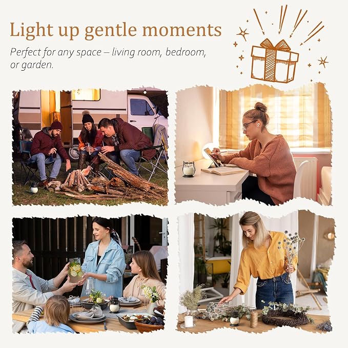 Scented Candles Gift Set - 3 Pack Candles for Home Scented Retro Lantern, Fall Candle Set perfect for Women, Birthday, Yoga, Weddings, Christmas, Soy Wax Candle Blush Sands/Lilac Blossoms/Balsam Cedar