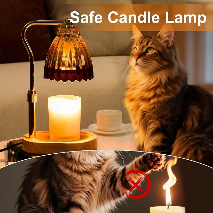 Candle Warmer Lamp with Timer Dimmable, Lamp Candle Warmer for Jar Candles，Birthday Gifts for Women Mom, House Warming Gifts Vintage Home Decor，Wax Warmer Lamp for Father's Day