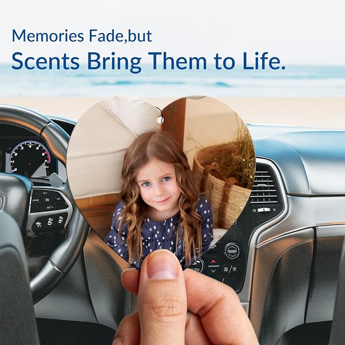 Custom Air Fresheners with Picture for Car | Personalized Photo Gifts; Double-Sided Print; Hanging Ornament; Scent Choice Available; Heart Shape