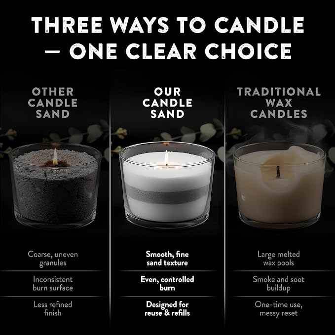 Pearled Candle Sand 10.5 oz (300g) – Noir Sandalwood Scented Candle, Black Color, Relaxing Aromatherapy, Home Decor, Stress Relief, Long-Lasting Burn