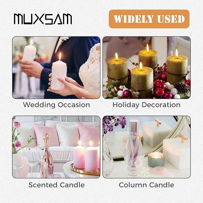 MUXSAM Candle Snuffer with Long Handle, Candlesnuffers Wick Snuffer Candle Accessory, 1-Pack Stainless Steel Wick Flame Snuffer for Putting Out Extinguish Candles Flame Safely(Silver)
