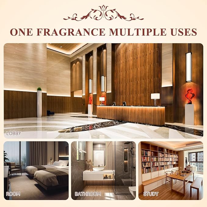 Hotel Diffuser Oil Set - Inspired by My Way, Baccarat, Westin White Tea, Santal, 24k Magic, Ritz-Carlton Hotel Scent Essential Oil Set Large Capacity, 20ml - (Pack of 6)