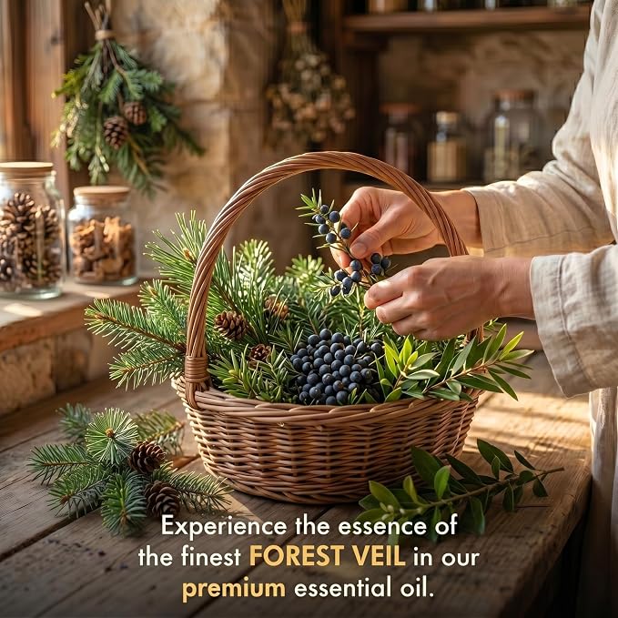 Forest Veil Scent DE LUmiQUE Calming Essential Oil Blend, 100% Natural Aromatherapy Grade, 10ml / 0.34 Fl Oz