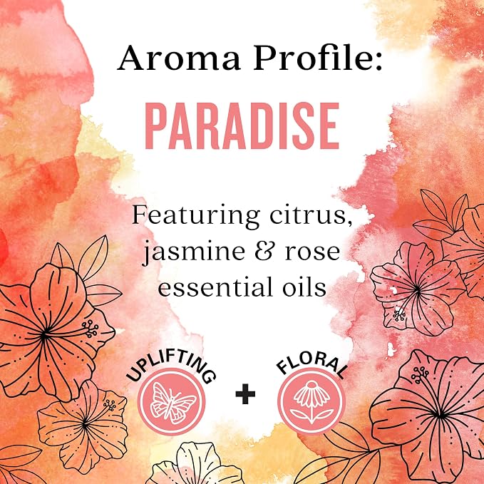 Aura Cacia Paradise Essential Oil Blend, Boxed 0.25 Fl. oz. - Light Aroma, No Synthetic Fragrances