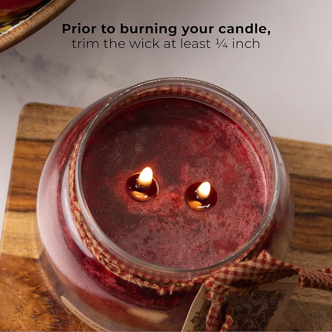 A Cheerful Giver - Juicy Apple Mama Scented Glass Jar Candle (22oz) with Lid & True to Life Fragrance Made in USA