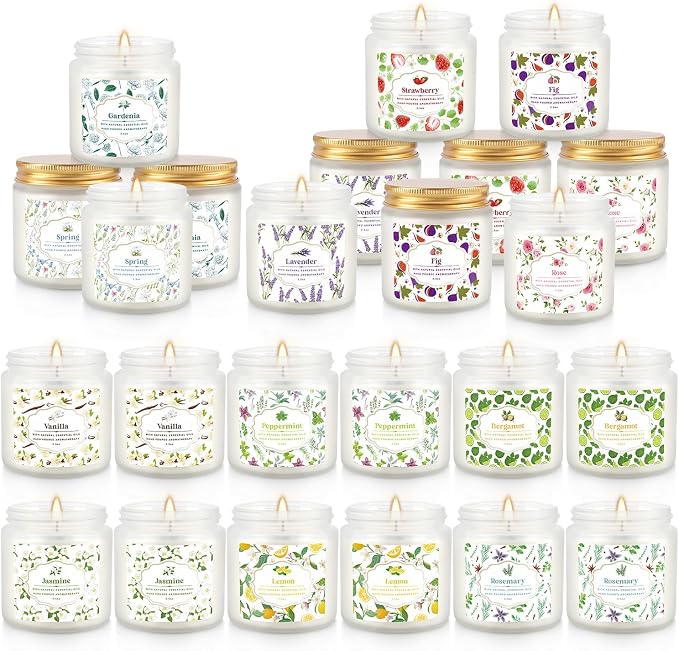 24 Pack Candles for Home Scented Aromatherapy Candles Gifts Set for Women, Natural Soy Wax Candle, 3.5 oz Long Lasting Candles, Birthday, Valentine, Christmas, Anniversary Present
