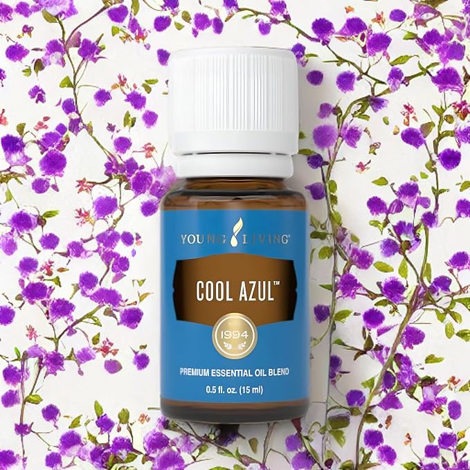 Young Living Cool Azul Essential Oil Blend | 15 ml | Cooling Minty Herbal Aroma for Diffusers, Massage & Aromatherapy | Wintergreen, Peppermint & Sage Botanical Blend | Seed to Seal Quality